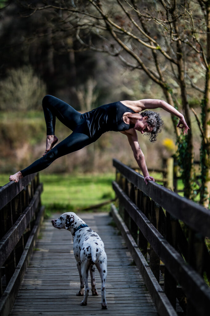 Yoga Pose with Alex and her dog